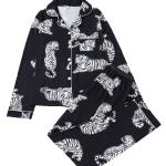 Women's 2-Piece Long Sleeve Button-Up Pajama Lounge Set