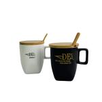 Ceramic Mug With Bamboo Lid And Spoon